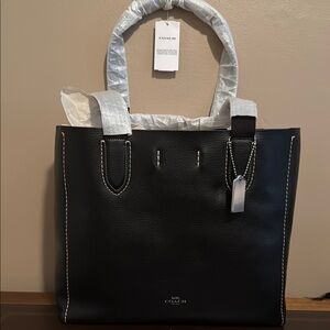 Coach Black Tote Bag with Structured Design